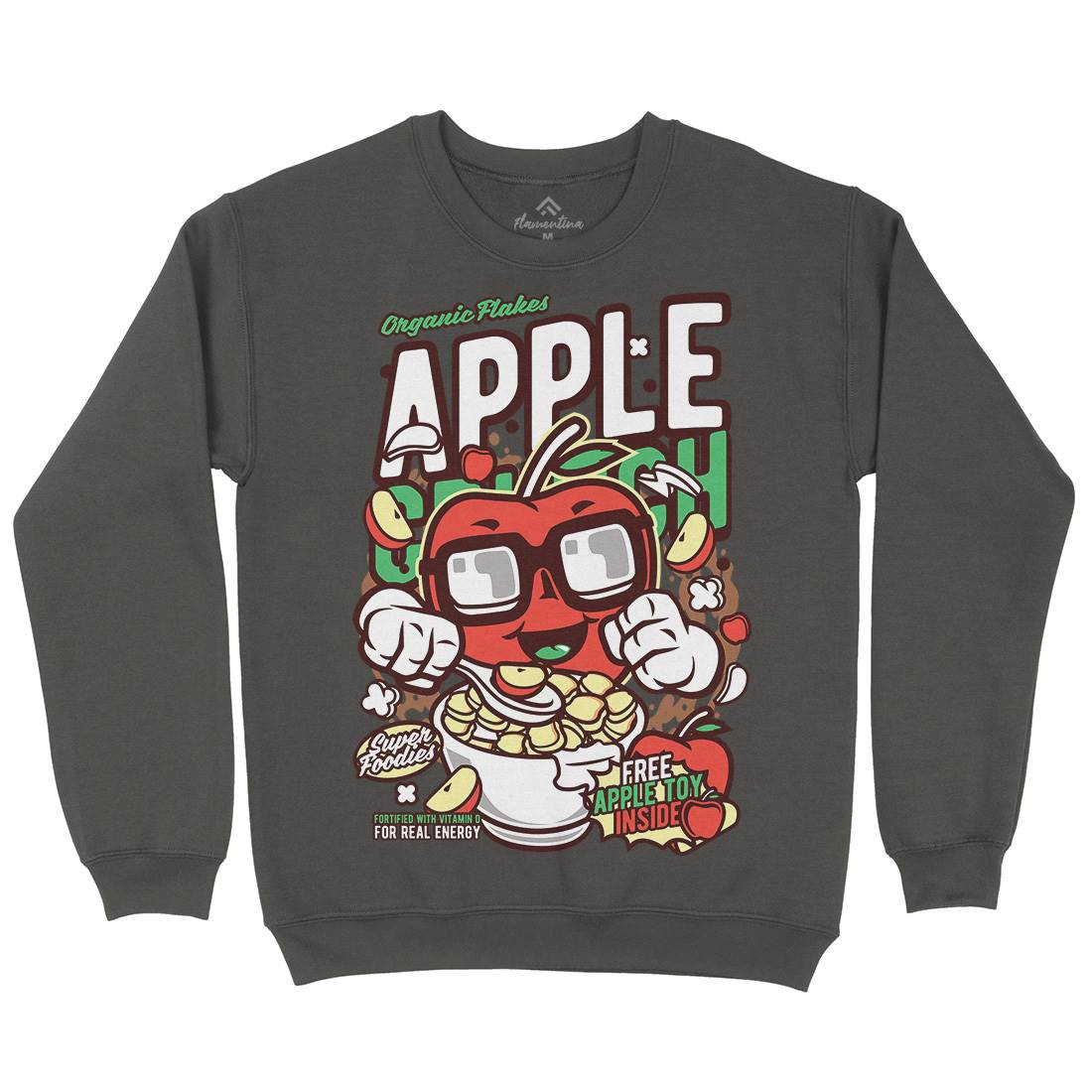 Apple Crunch Kids Crew Neck Sweatshirt Food C480
