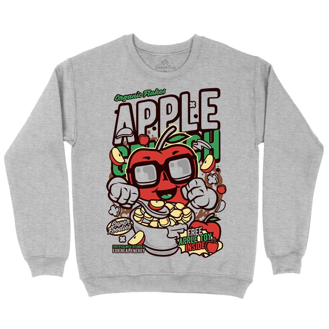 Apple Crunch Mens Crew Neck Sweatshirt Food C480