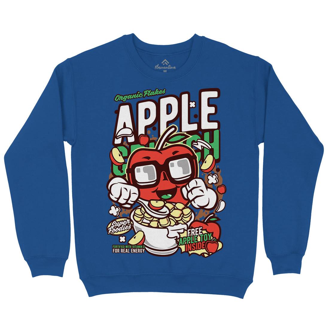 Apple Crunch Mens Crew Neck Sweatshirt Food C480