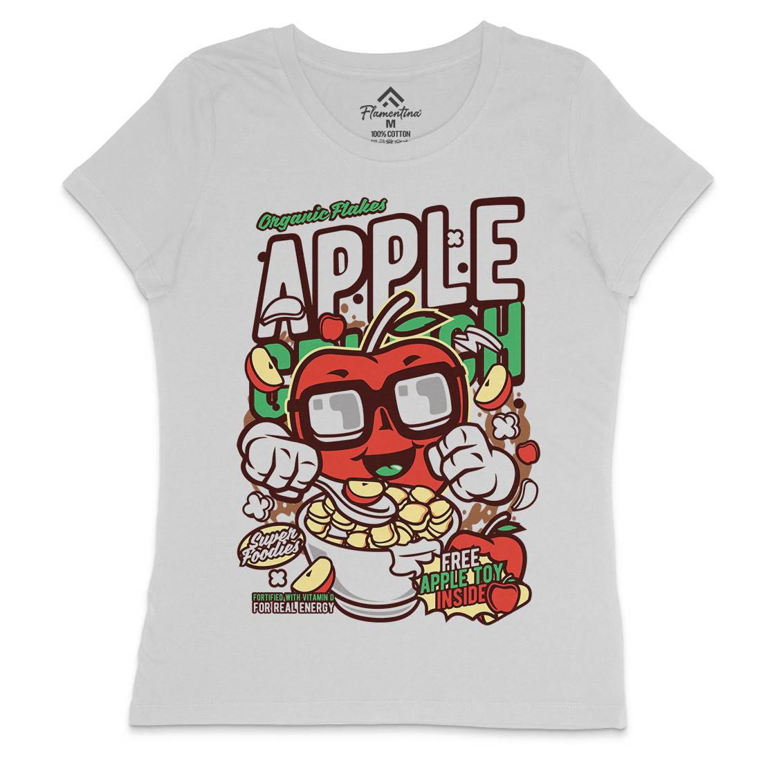 Apple Crunch Womens Crew Neck T-Shirt Food C480