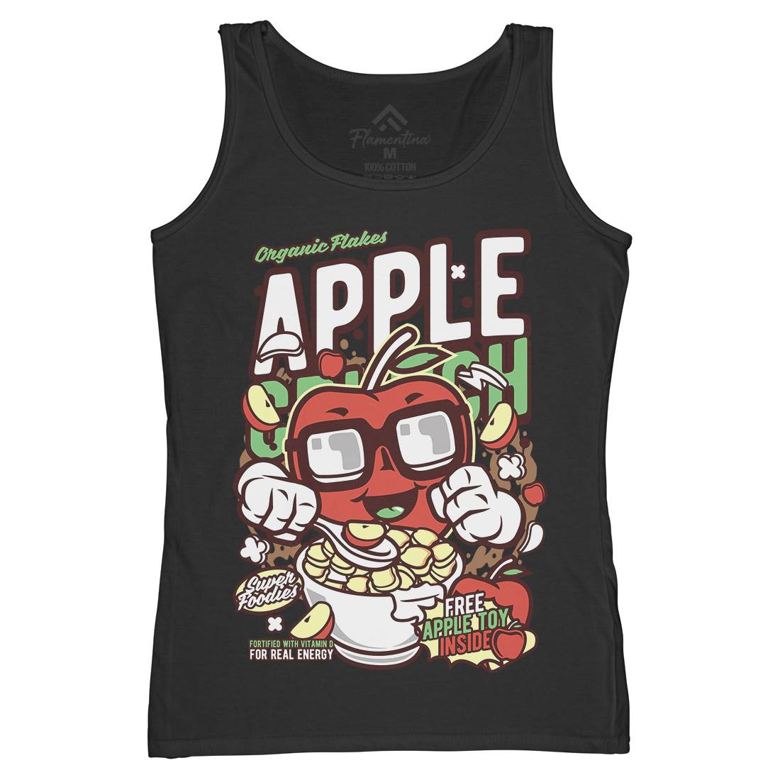 Apple Crunch Womens Organic Tank Top Vest Food C480