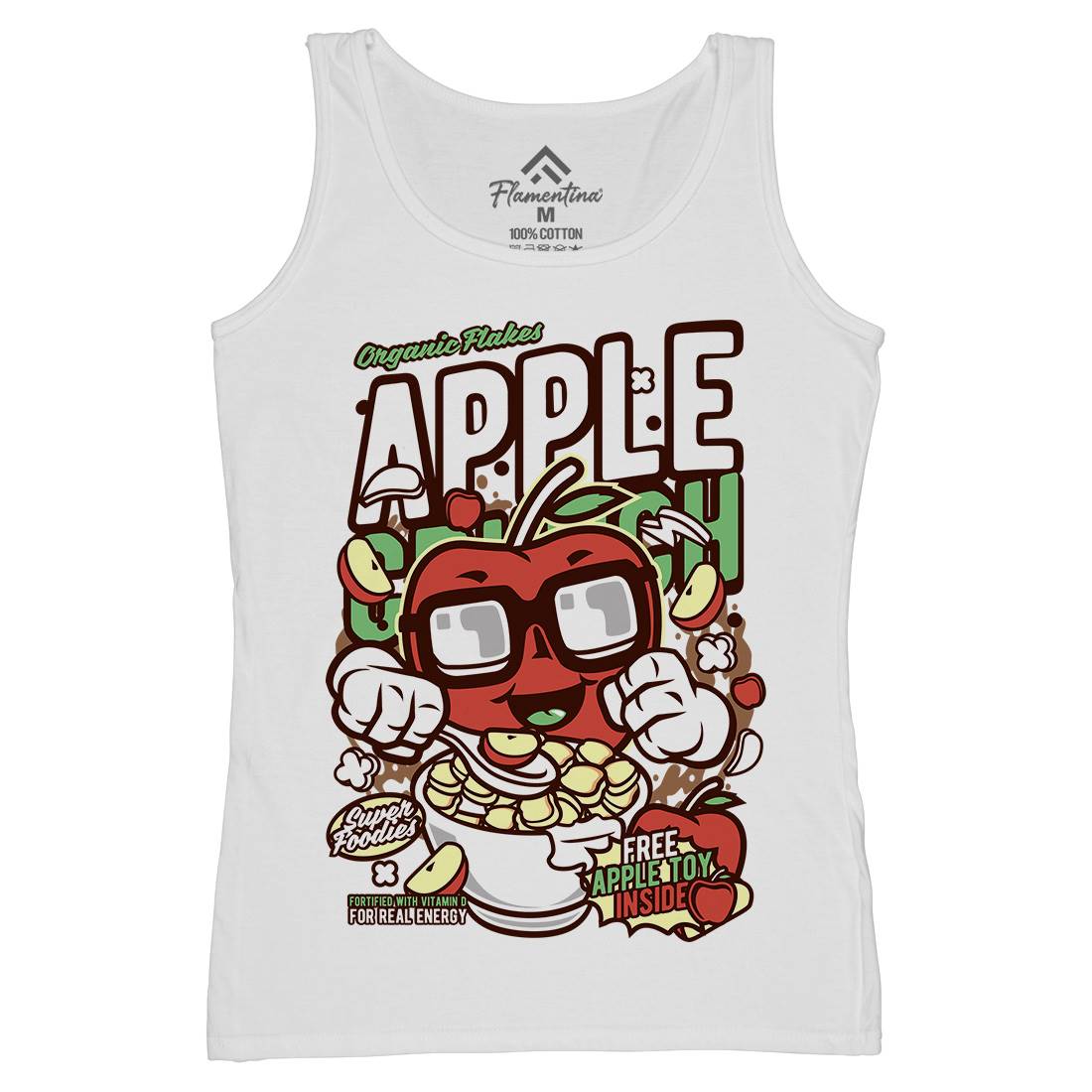 Apple Crunch Womens Organic Tank Top Vest Food C480