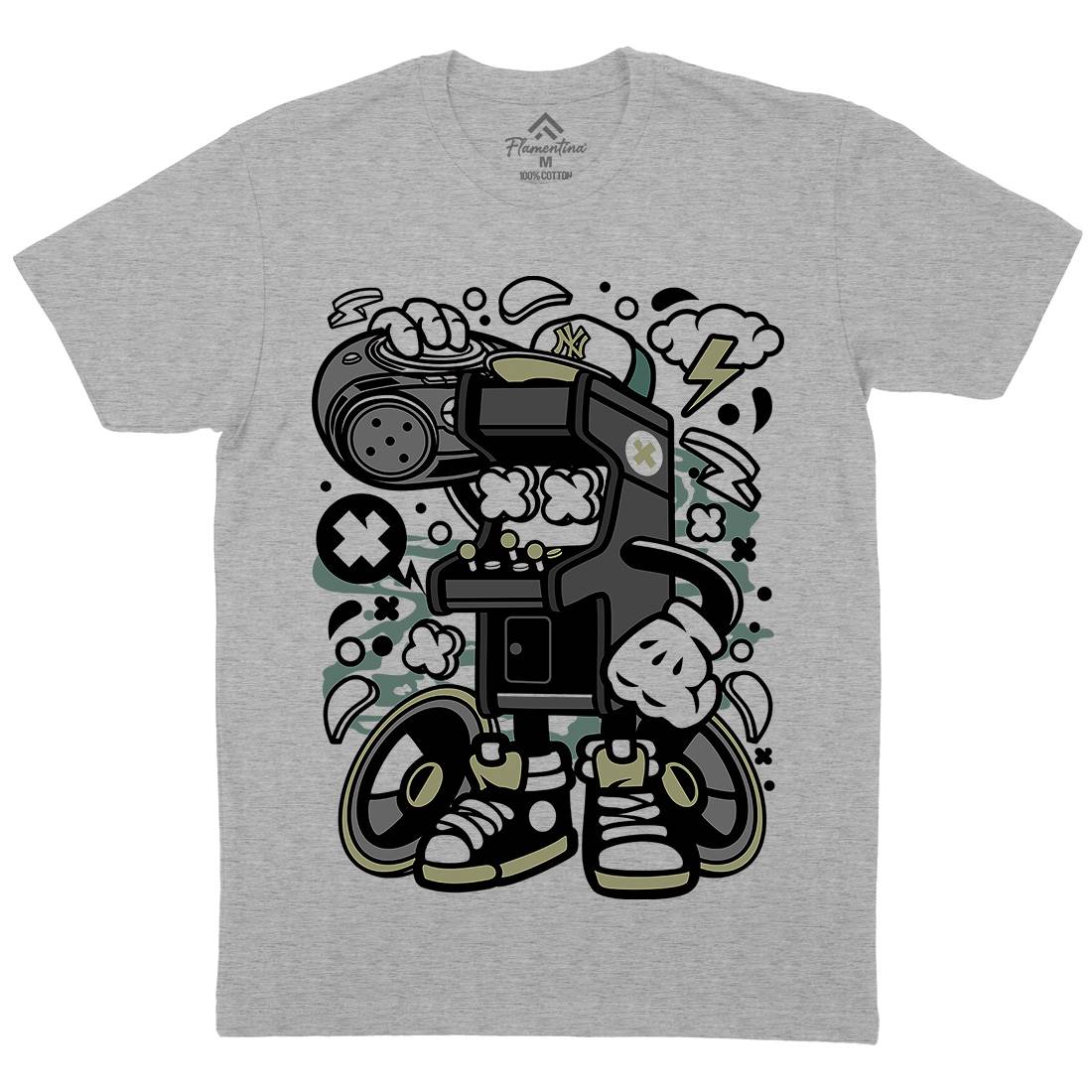 Arcade Game Boombox Mens Crew Neck T-Shirt Geek C481