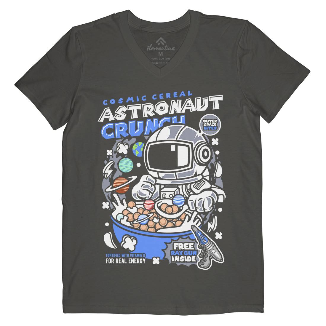 Astronaut Crunch Mens V-Neck T-Shirt Food C483