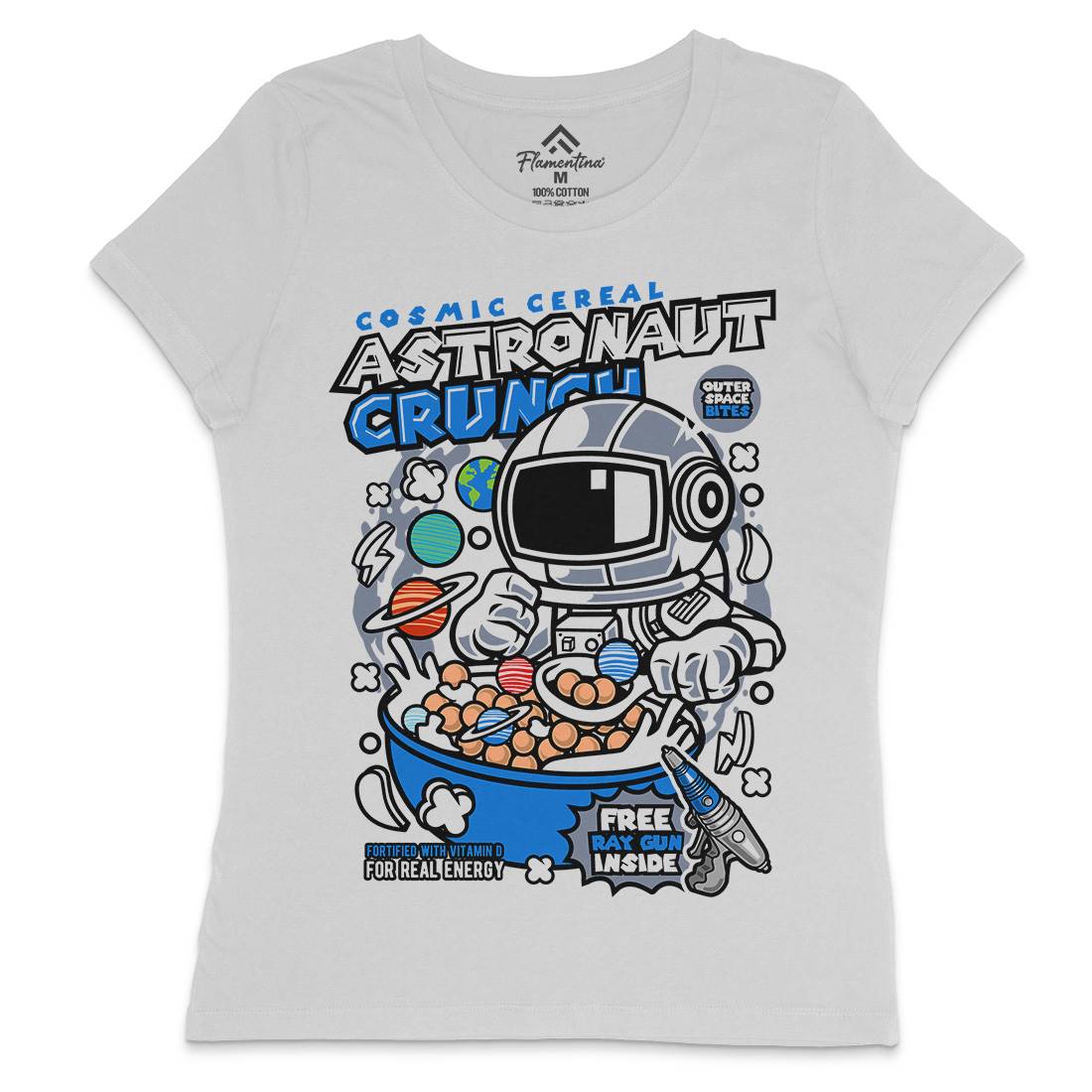 Astronaut Crunch Womens Crew Neck T-Shirt Food C483
