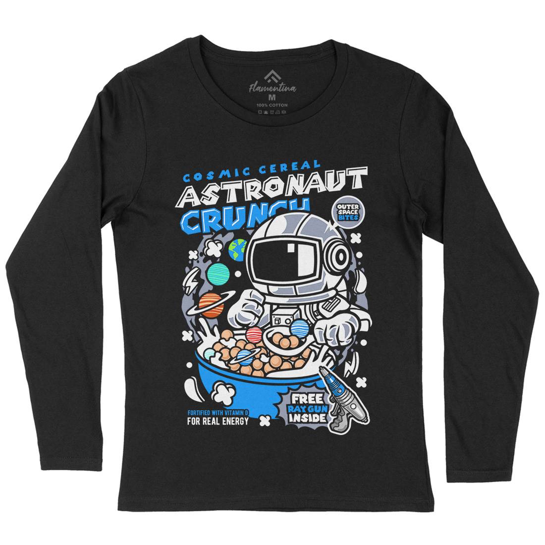Astronaut Crunch Womens Long Sleeve T-Shirt Food C483