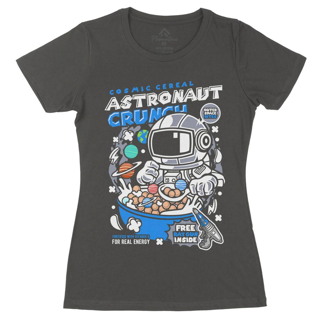 Astronaut Crunch Womens Organic Crew Neck T-Shirt Food C483