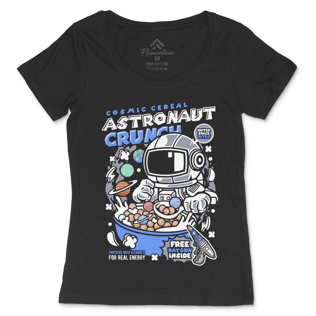 Astronaut Crunch Womens Scoop Neck T-Shirt Food C483