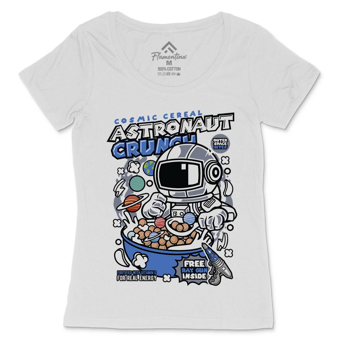 Astronaut Crunch Womens Scoop Neck T-Shirt Food C483