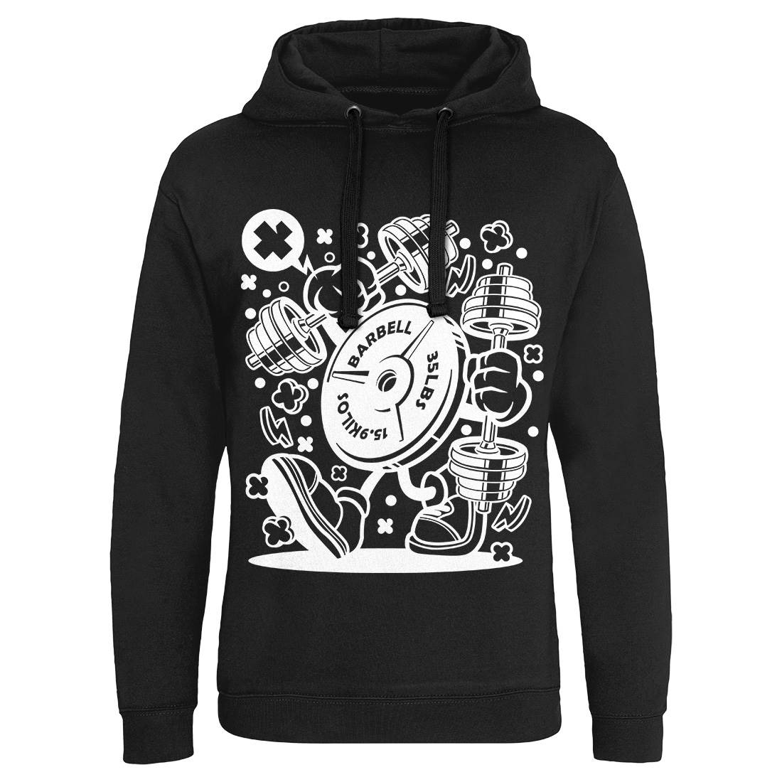 Barbell Plate Mens Hoodie Without Pocket Gym C484