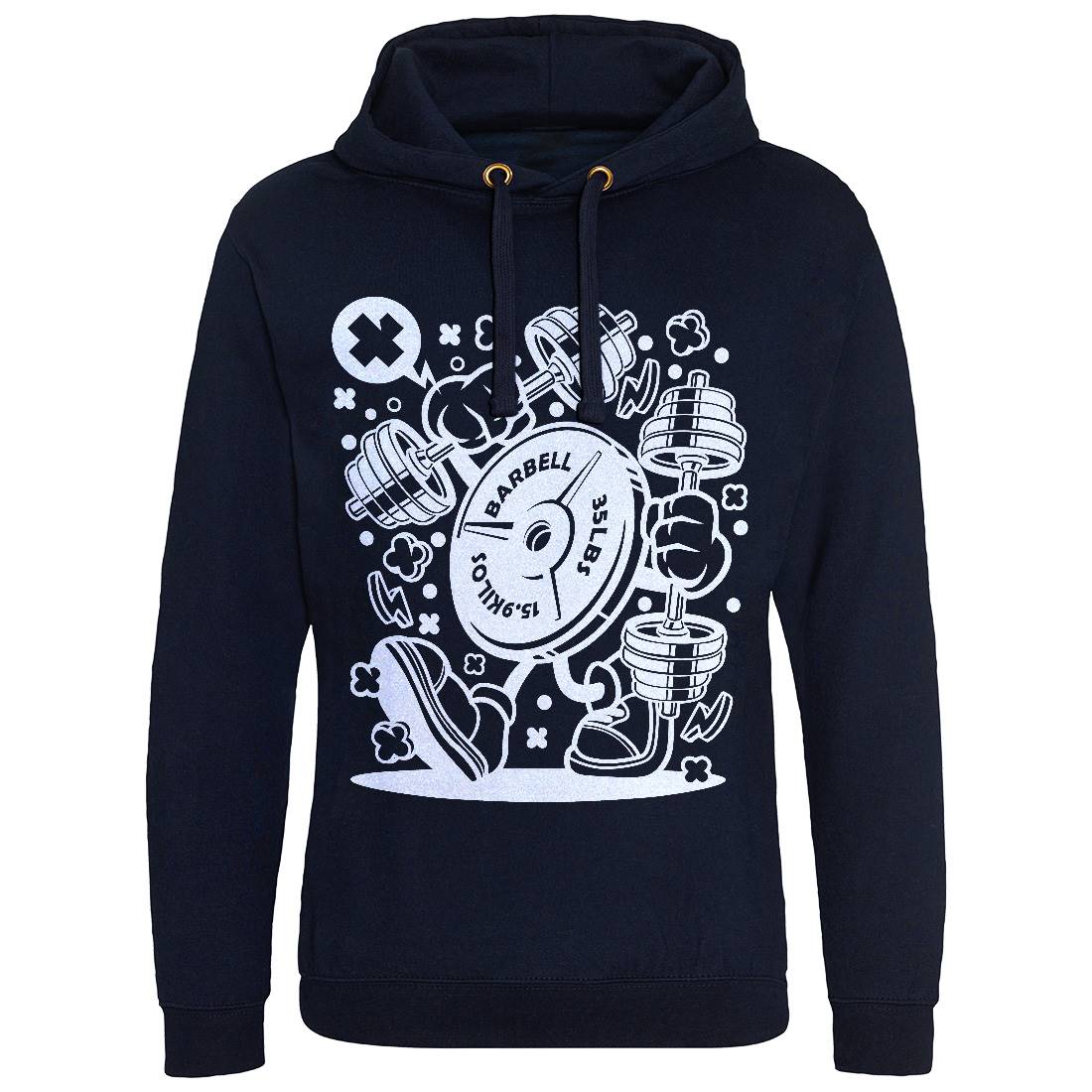 Barbell Plate Mens Hoodie Without Pocket Gym C484