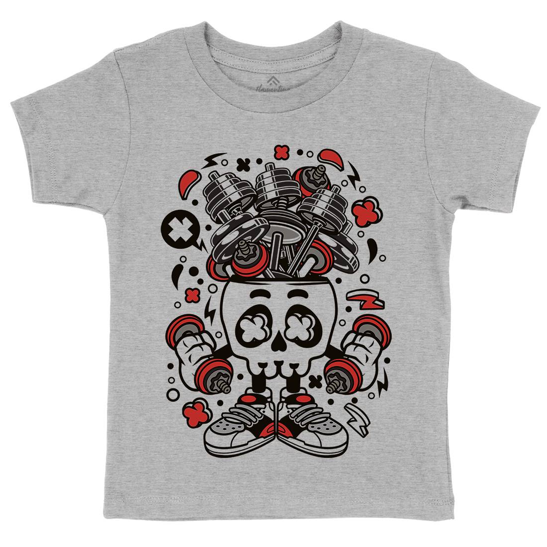 Barber Skull Head Kids Organic Crew Neck T-Shirt Barber C485