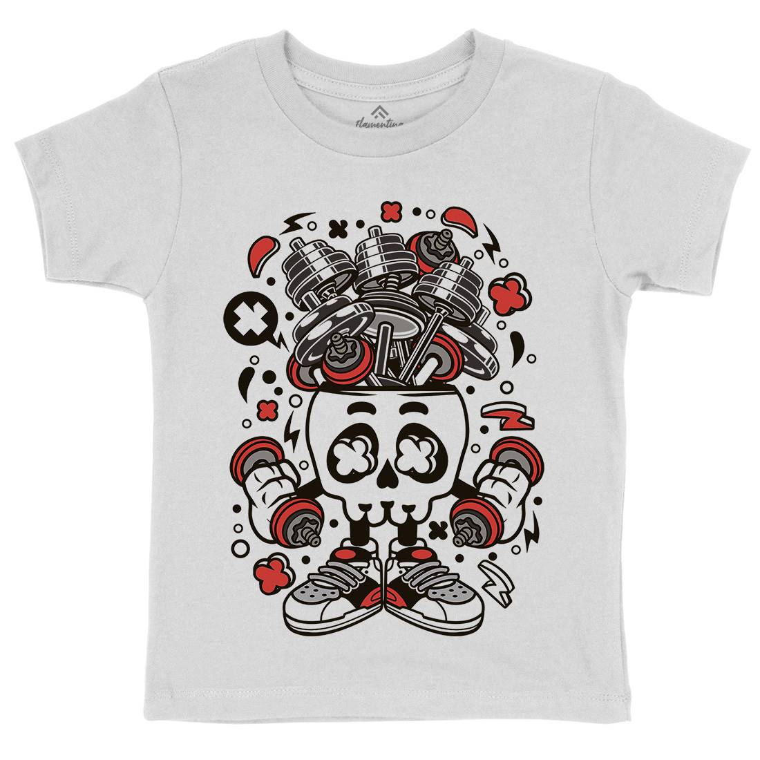 Barber Skull Head Kids Organic Crew Neck T-Shirt Barber C485