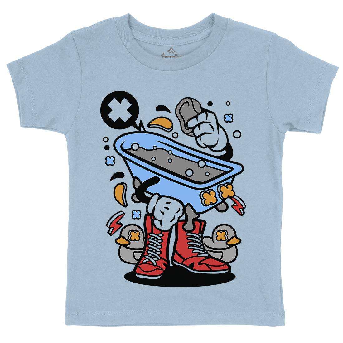 Bathtub Kids Organic Crew Neck T-Shirt Retro C487
