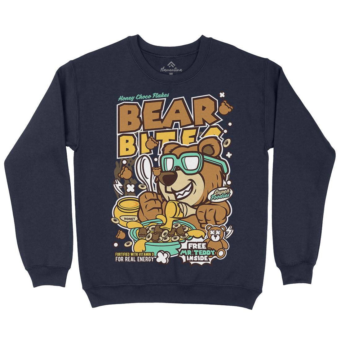 Bear Bites Kids Crew Neck Sweatshirt Food C488