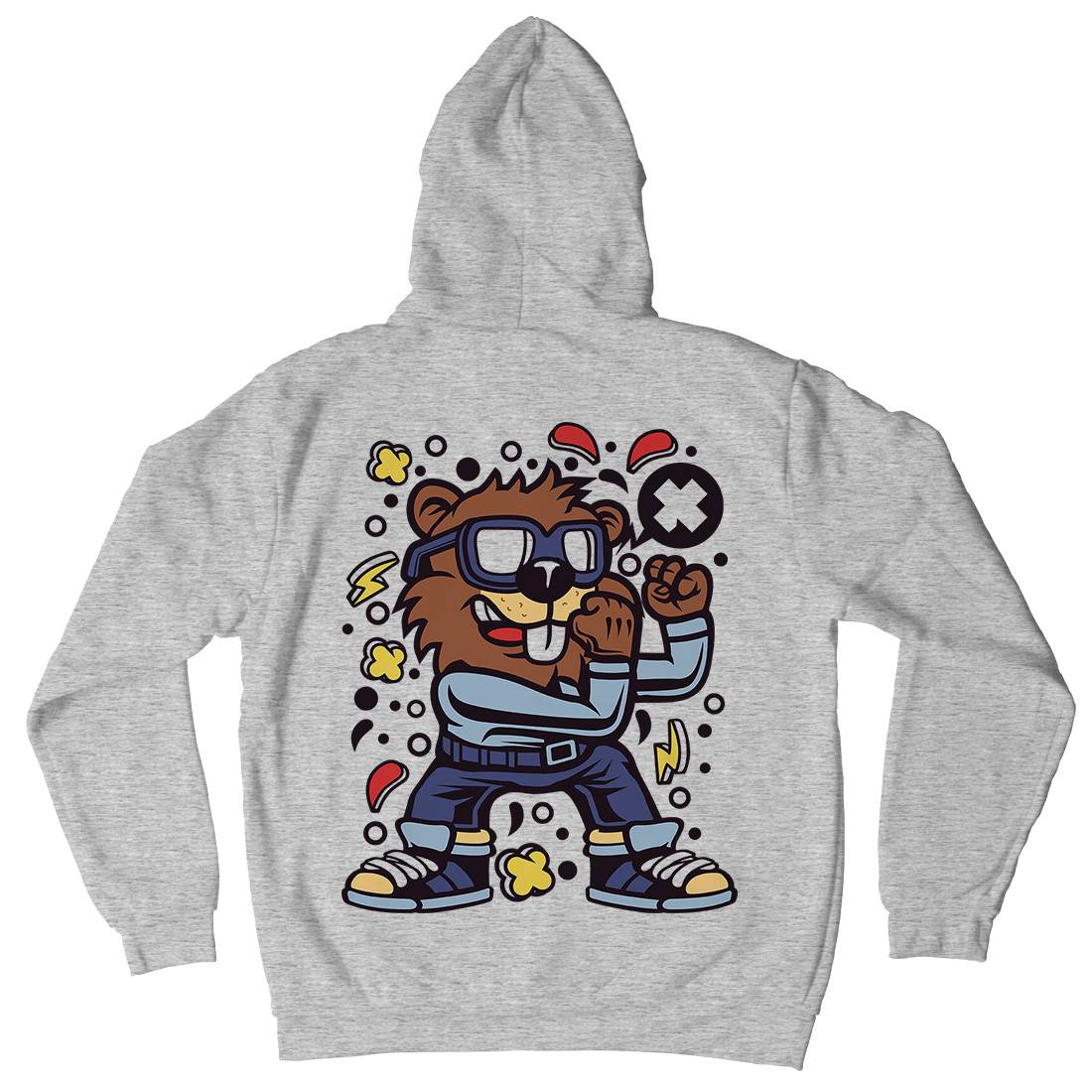 Beaver Fighter Kids Crew Neck Hoodie Sport C494