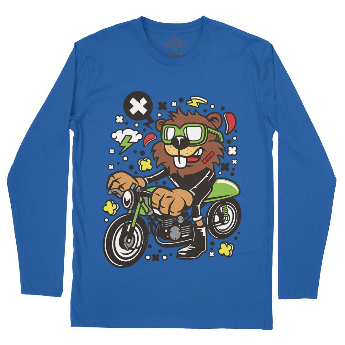 Beaver Racer Mens Long Sleeve T-Shirt Cars C495