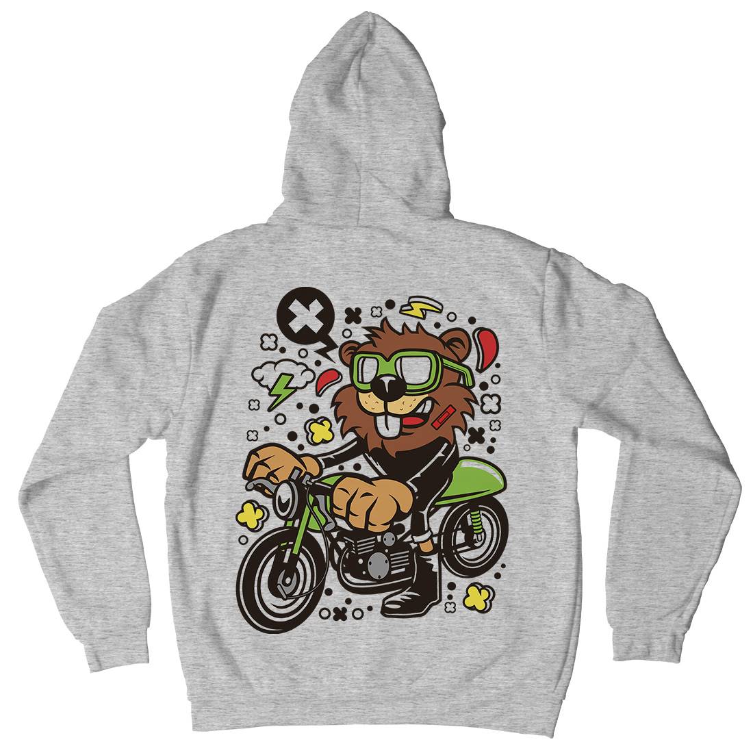 Beaver Racer Kids Crew Neck Hoodie Cars C495