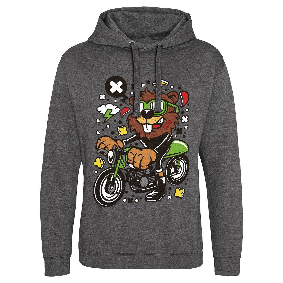 Beaver Racer Mens Hoodie Without Pocket Cars C495