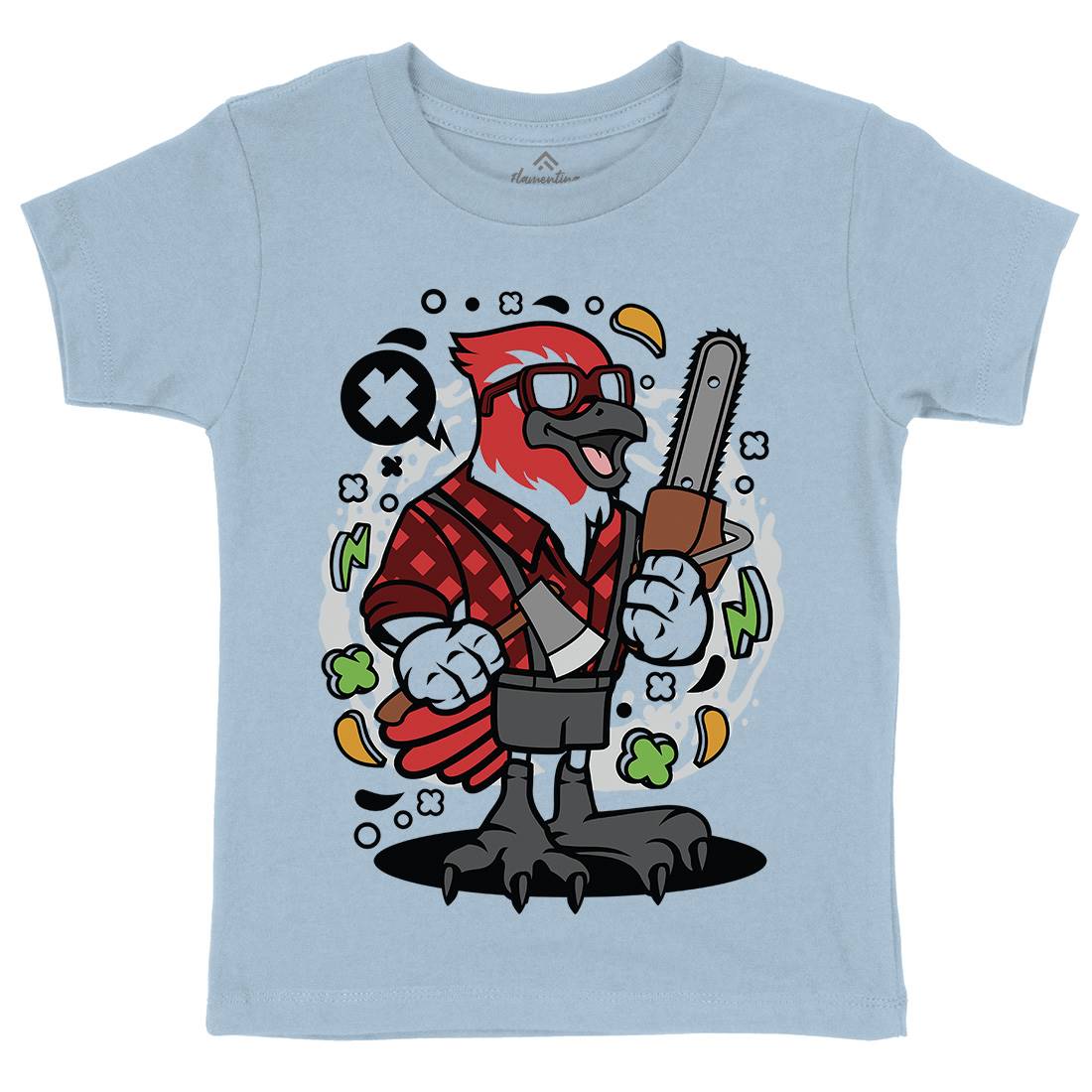 Bird Lumberjack Kids Organic Crew Neck T-Shirt Work C501