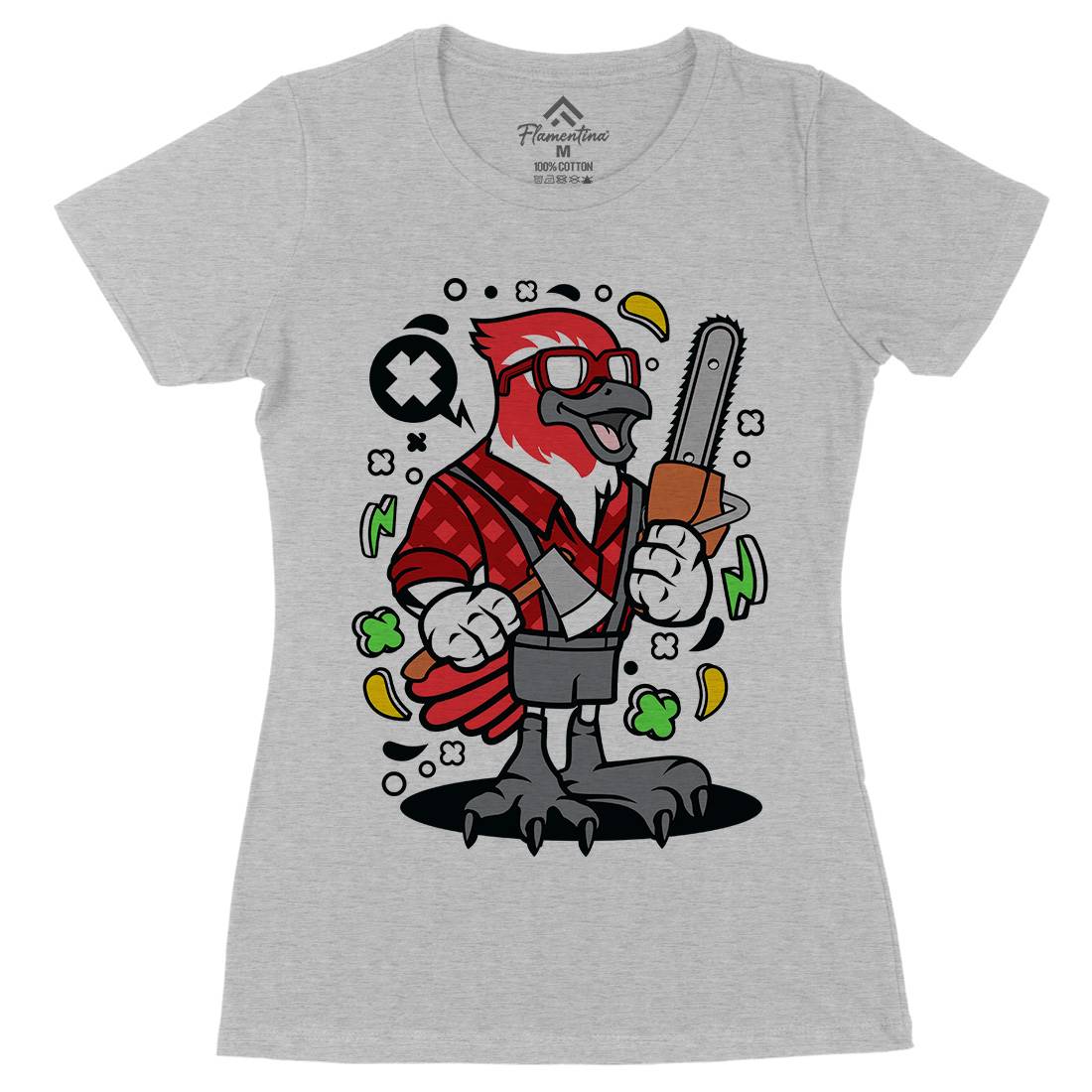 Bird Lumberjack Womens Organic Crew Neck T-Shirt Work C501