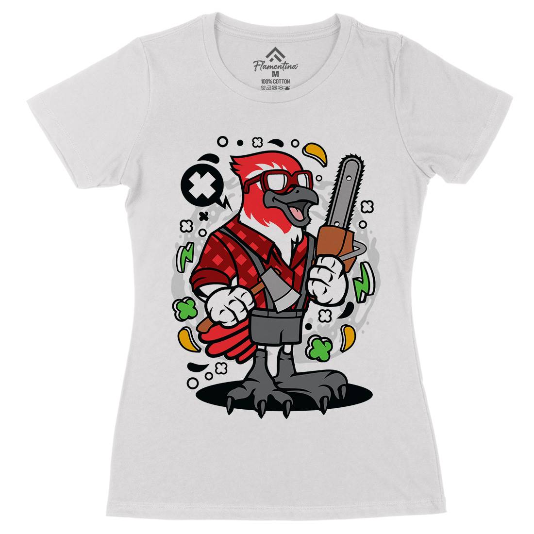 Bird Lumberjack Womens Organic Crew Neck T-Shirt Work C501