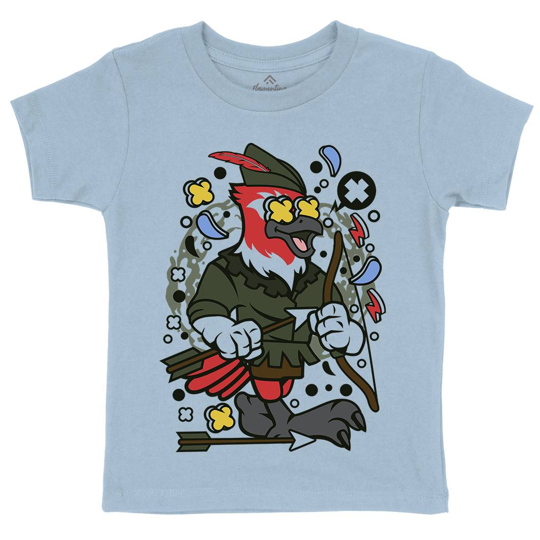 Bird Robin Hood Kids Crew Neck T-Shirt Warriors C503