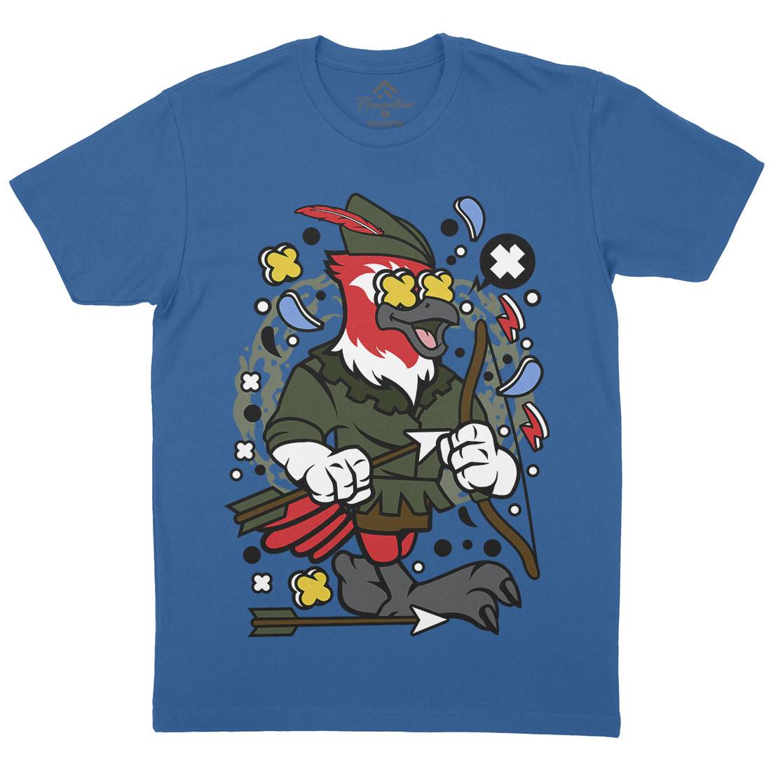 Bird Robin Hood Mens Crew Neck T-Shirt Warriors C503