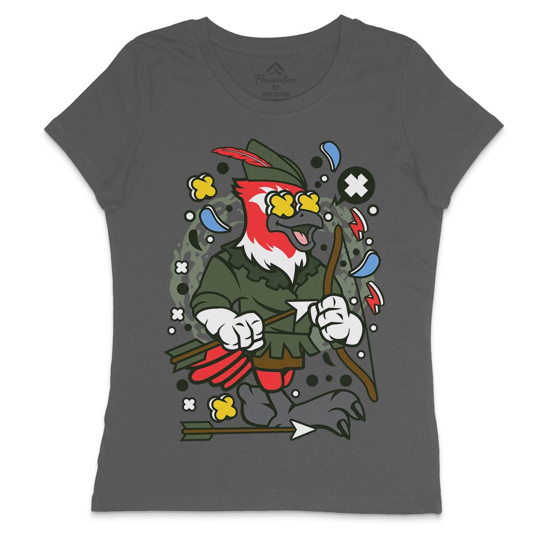 Bird Robin Hood Womens Crew Neck T-Shirt Warriors C503