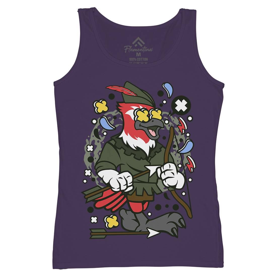 Bird Robin Hood Womens Organic Tank Top Vest Warriors C503