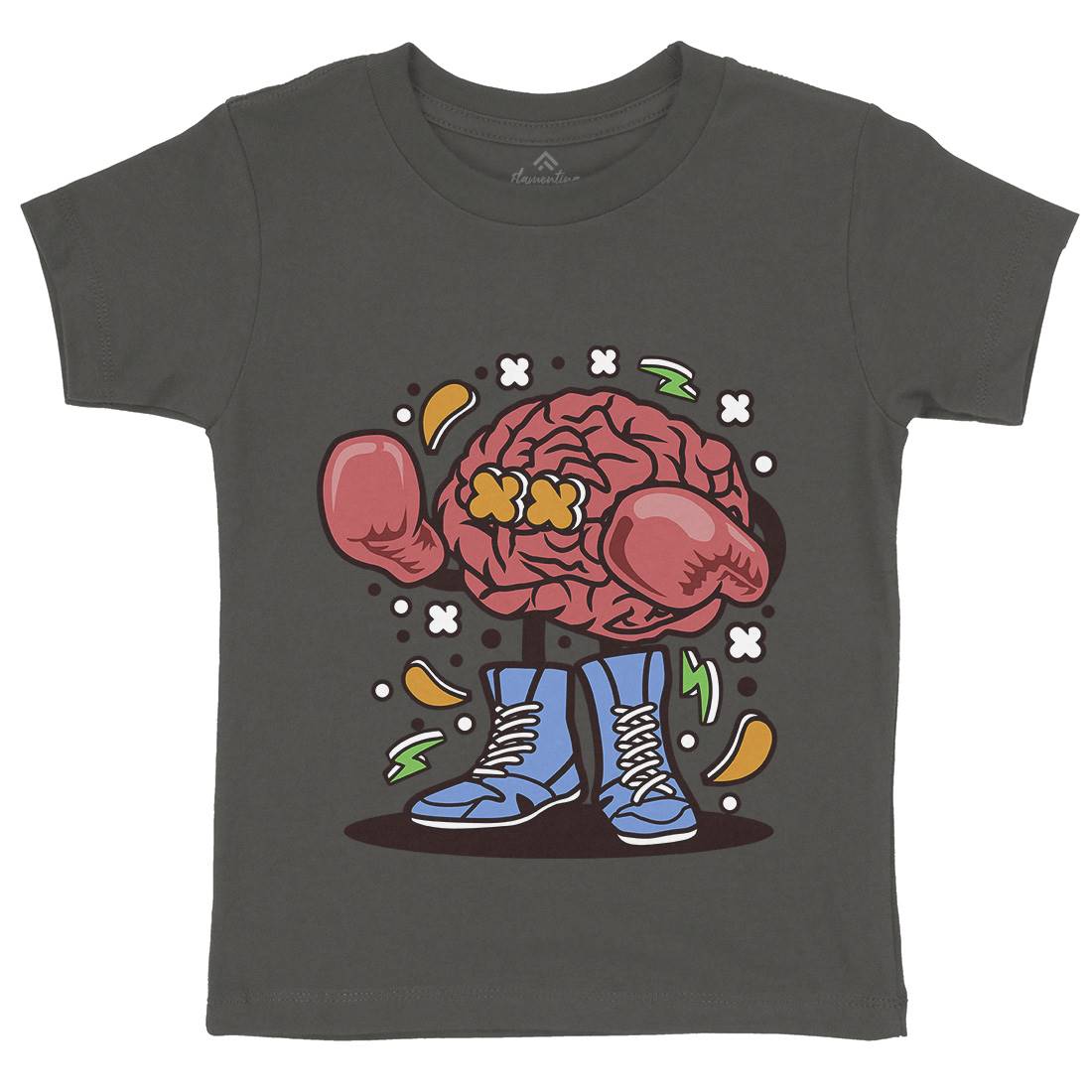 Brain Boxer Kids Organic Crew Neck T-Shirt Sport C504