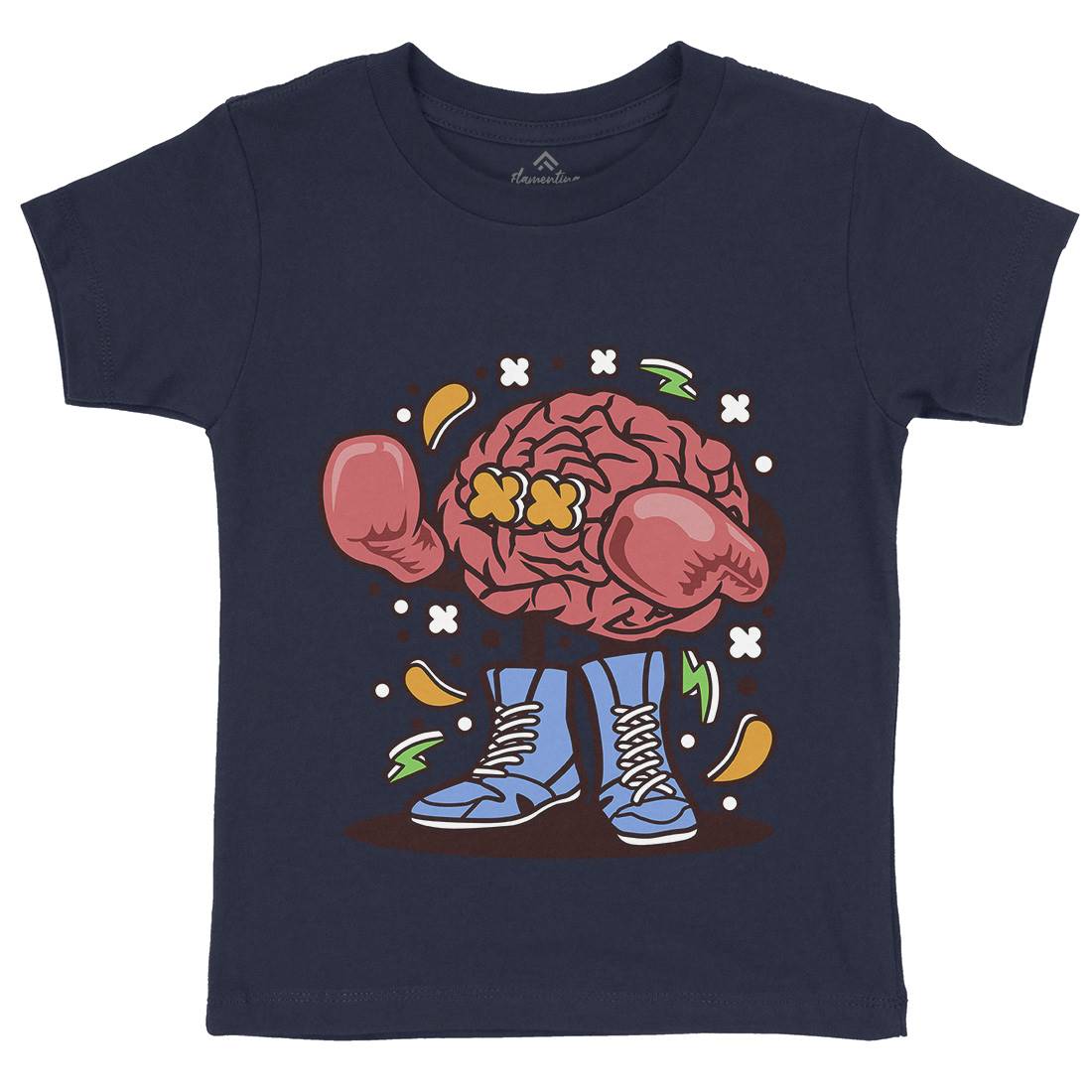 Brain Boxer Kids Crew Neck T-Shirt Sport C504