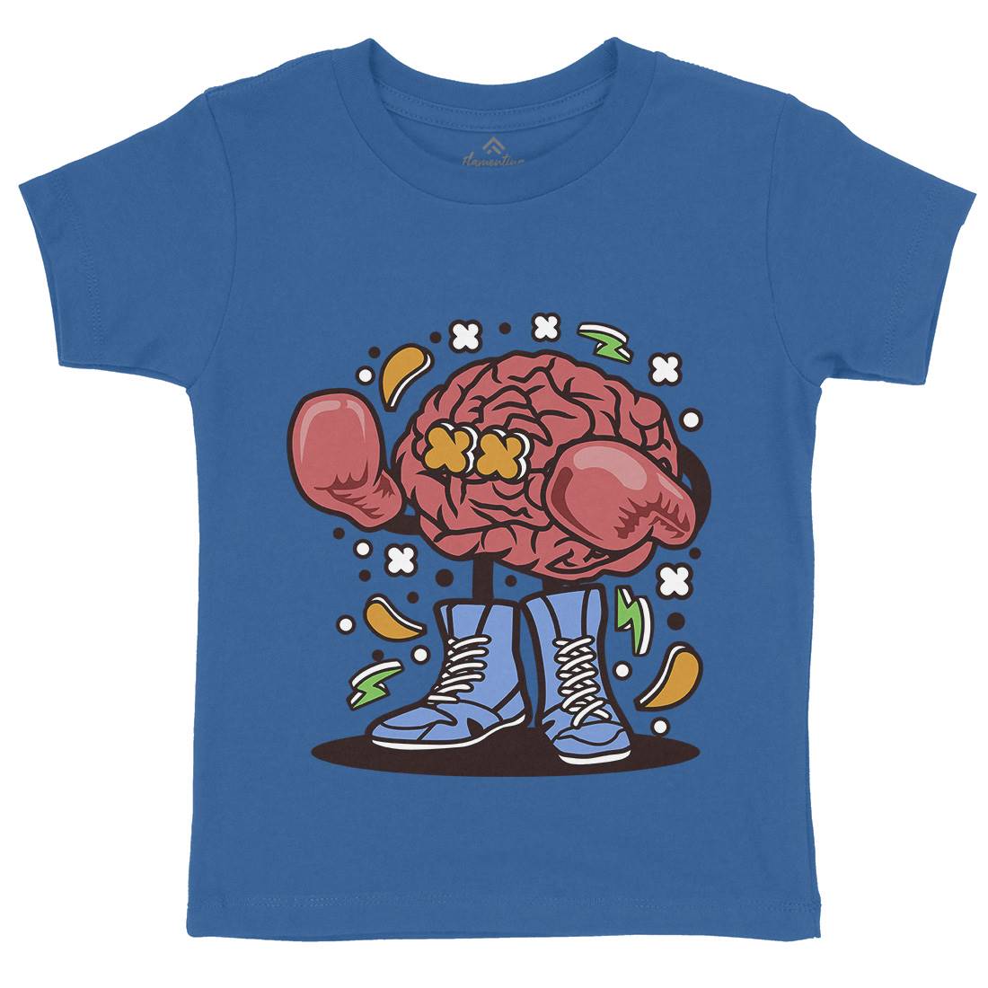 Brain Boxer Kids Crew Neck T-Shirt Sport C504