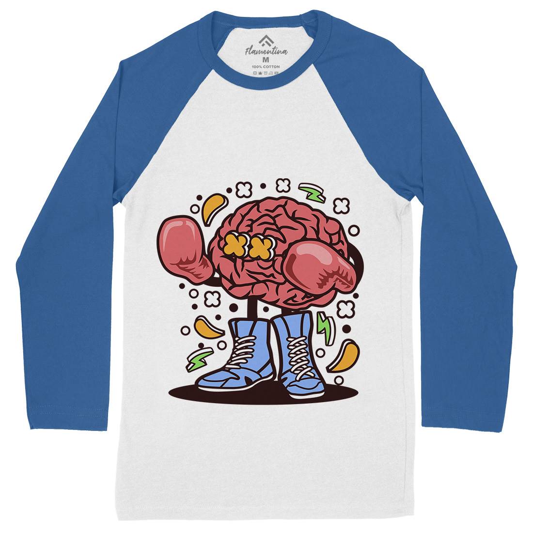 Brain Boxer Mens Long Sleeve Baseball T-Shirt Sport C504