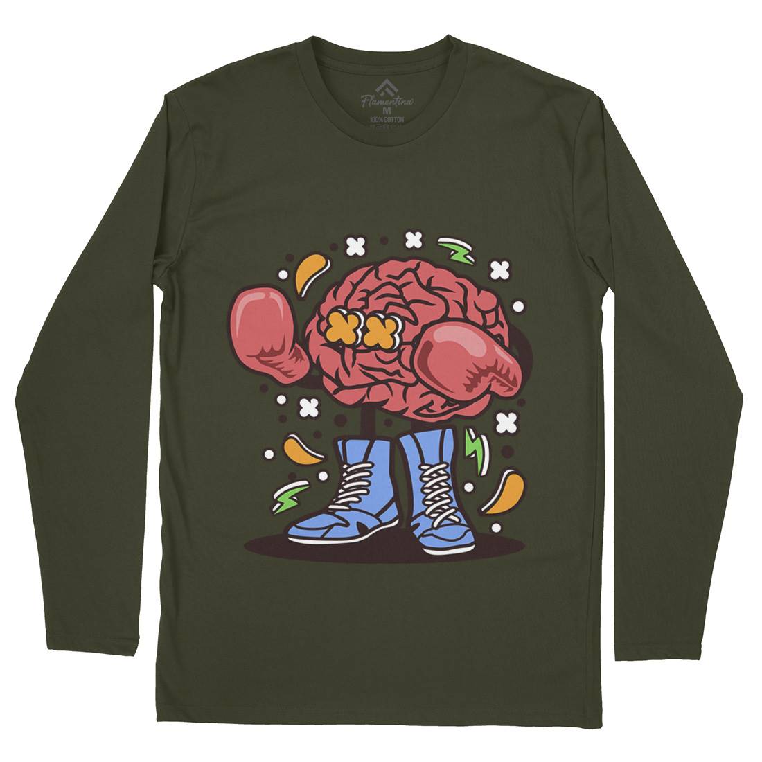Brain Boxer Mens Long Sleeve T-Shirt Sport C504