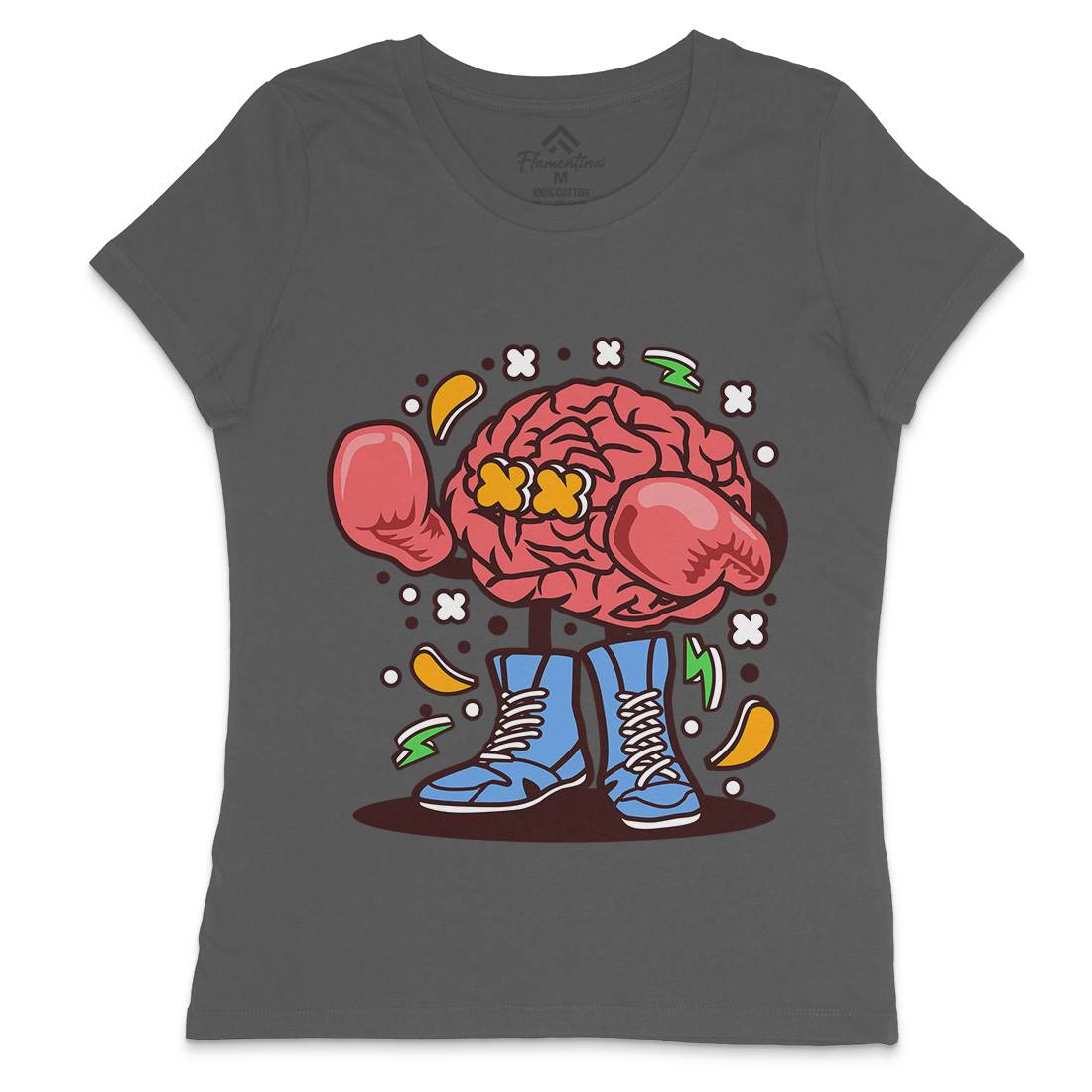 Brain Boxer Womens Crew Neck T-Shirt Sport C504