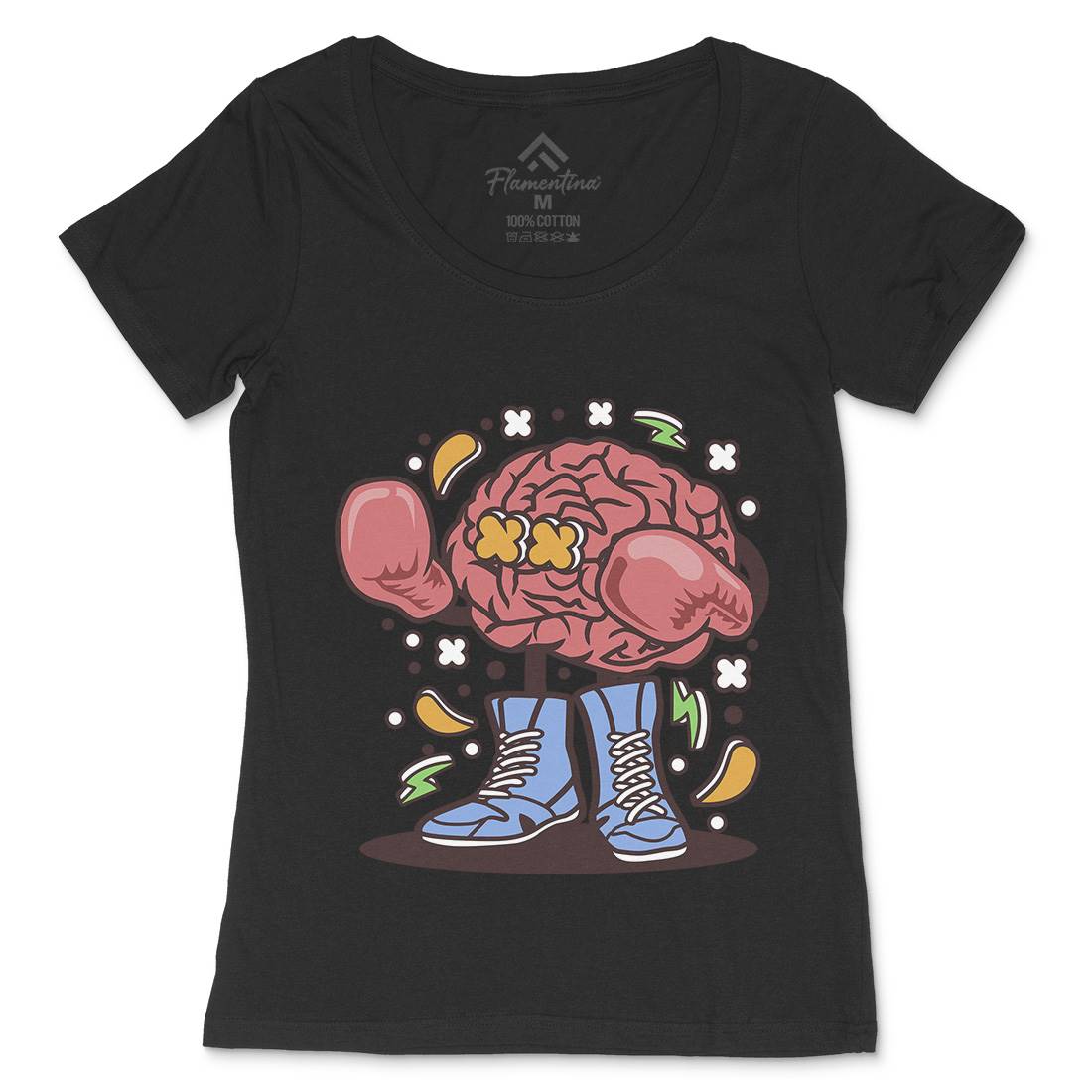 Brain Boxer Womens Scoop Neck T-Shirt Sport C504