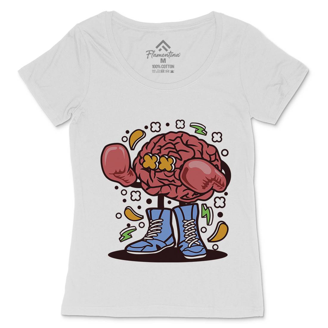 Brain Boxer Womens Scoop Neck T-Shirt Sport C504