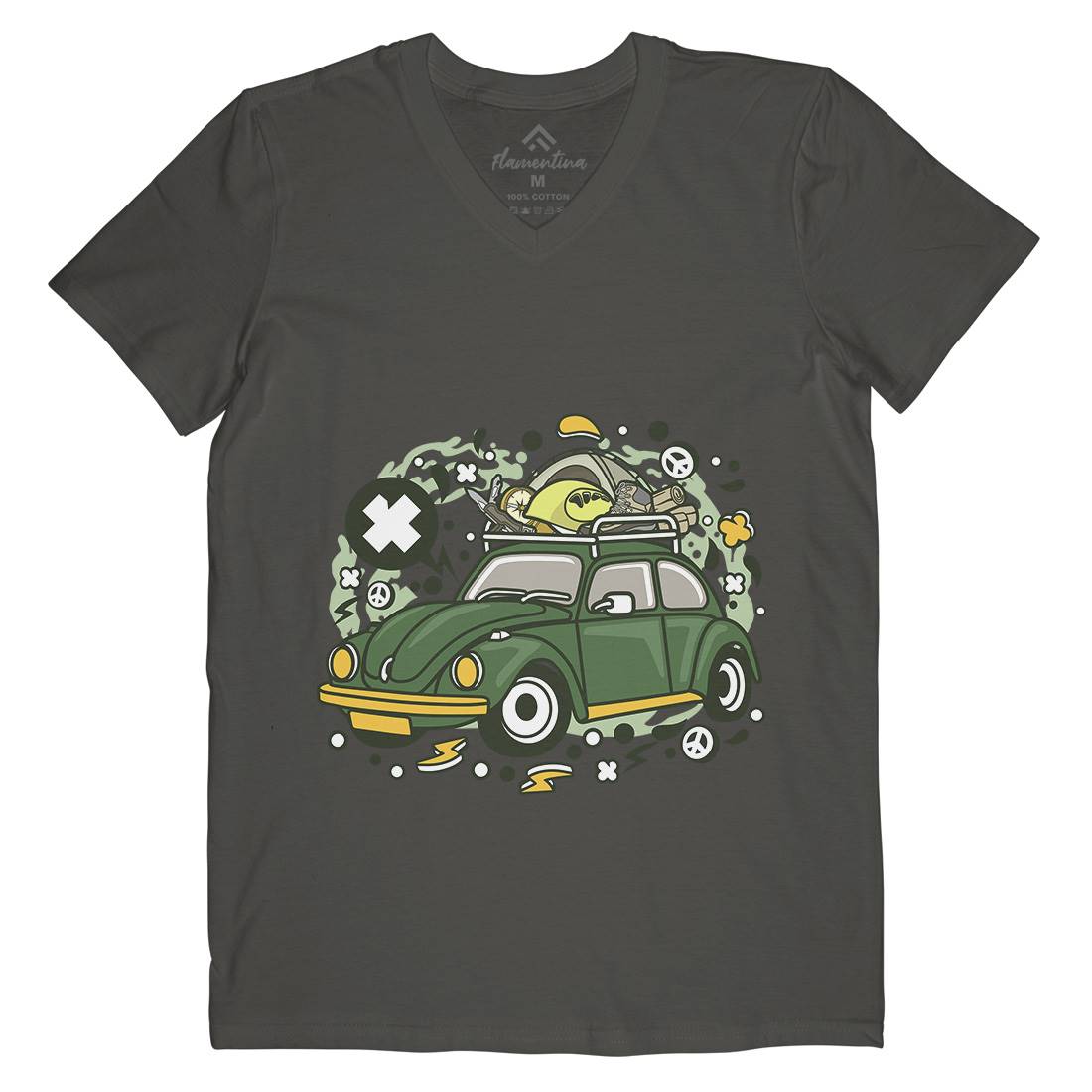 Camp Tour Mens V-Neck T-Shirt Nature C507