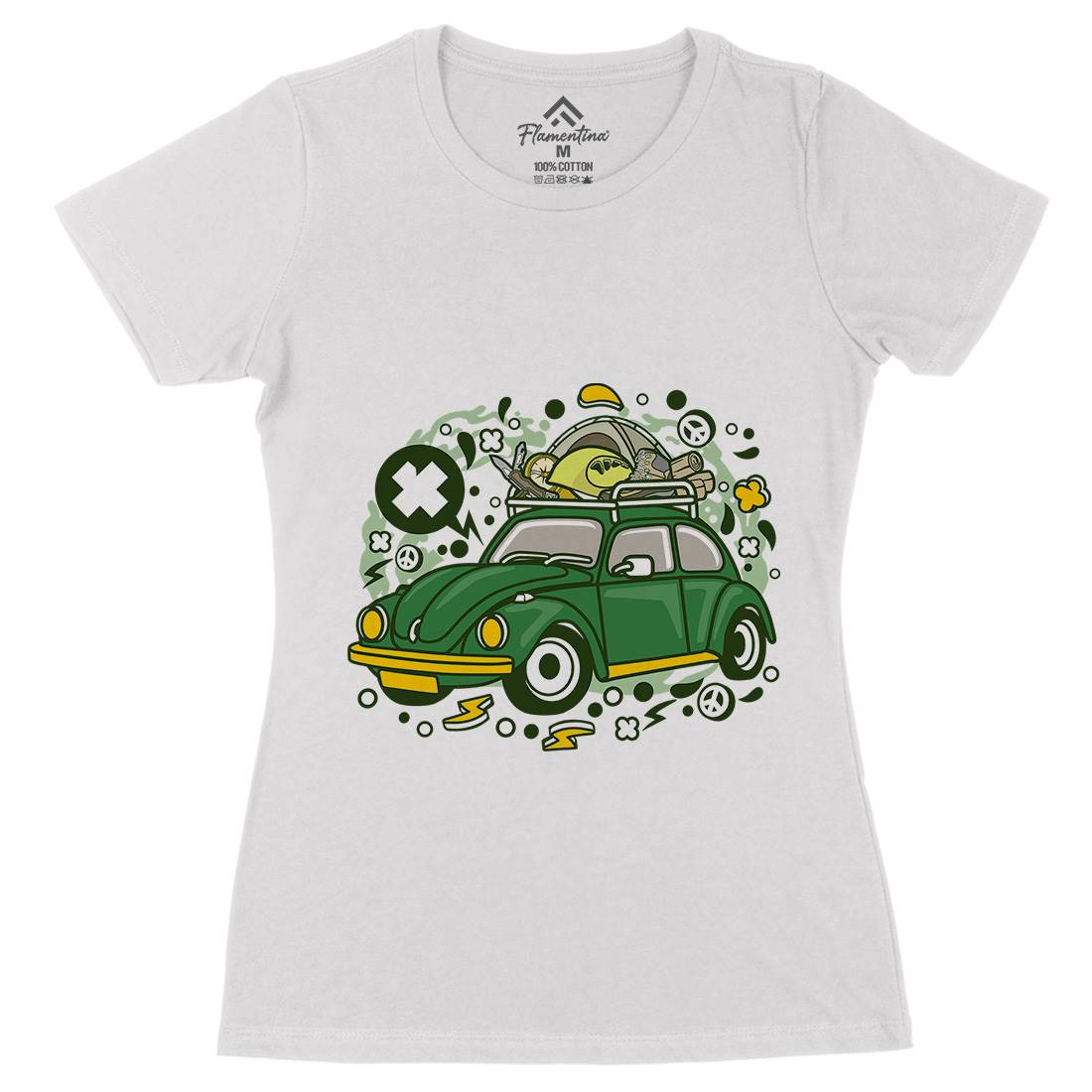 Camp Tour Womens Organic Crew Neck T-Shirt Nature C507