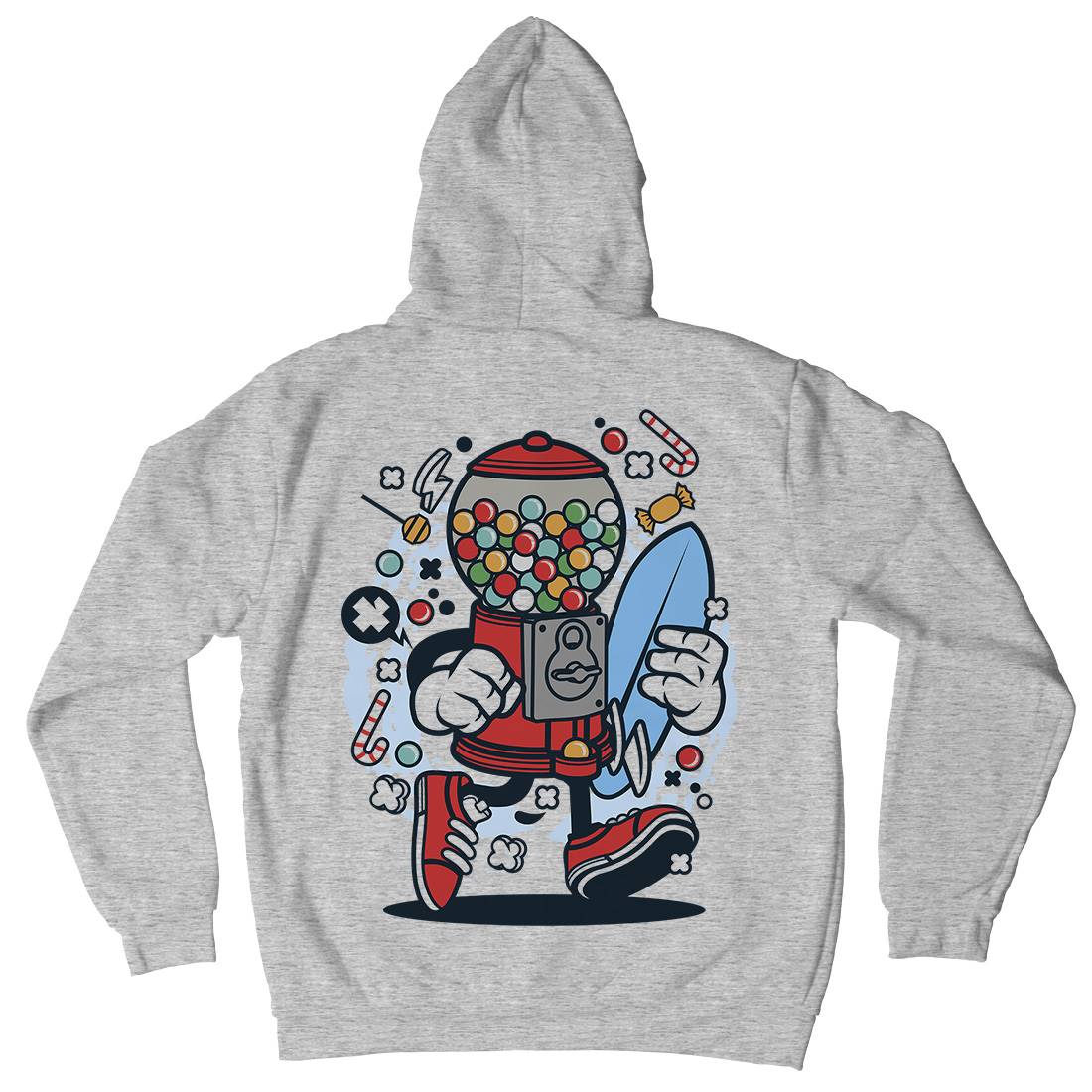 Candy Machine Surfer Mens Hoodie With Pocket Surf C508