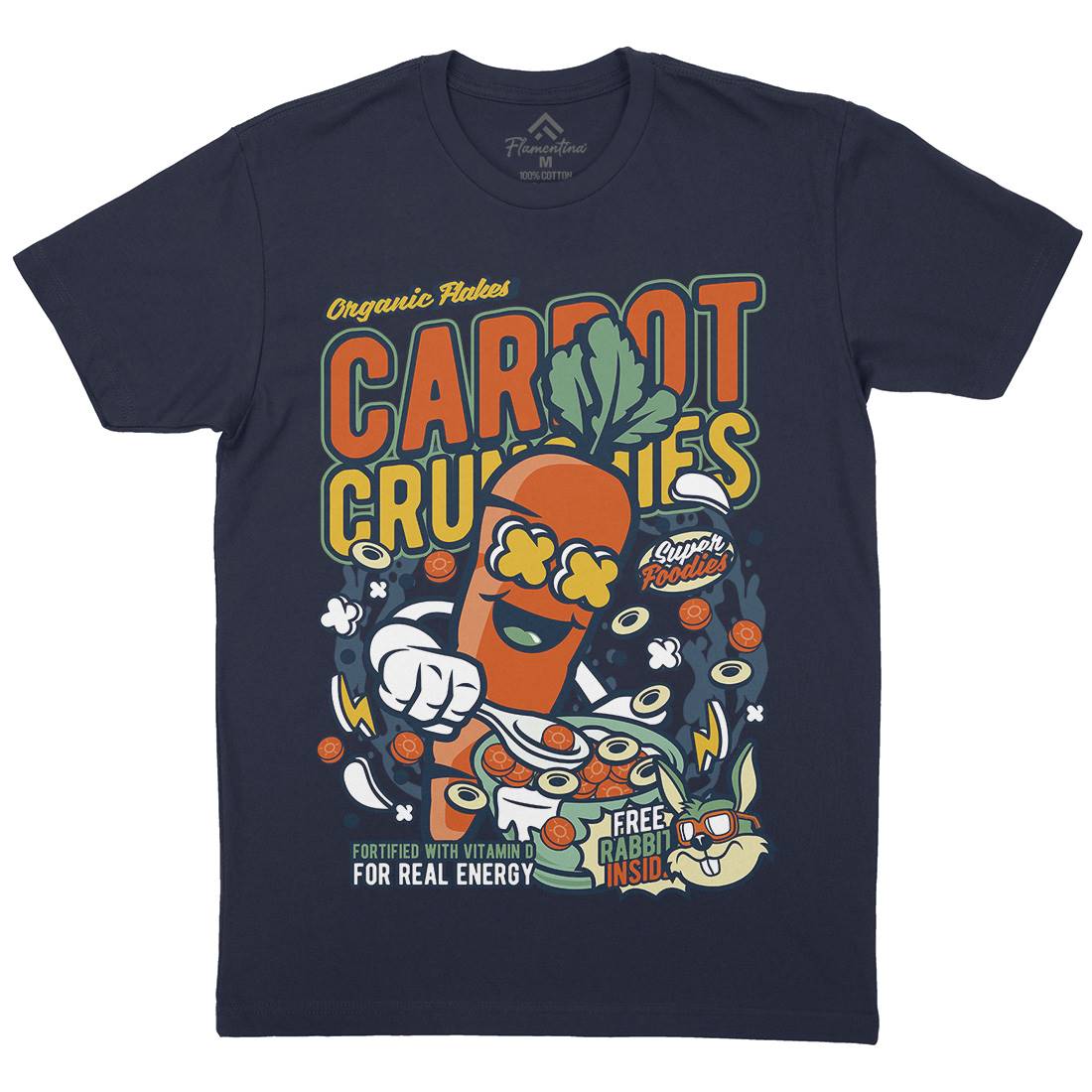 Carrot Crunchies Mens Crew Neck T-Shirt Food C509