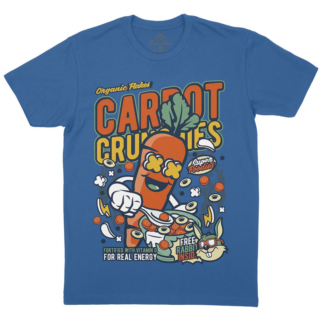 Carrot Crunchies Mens Organic Crew Neck T-Shirt Food C509