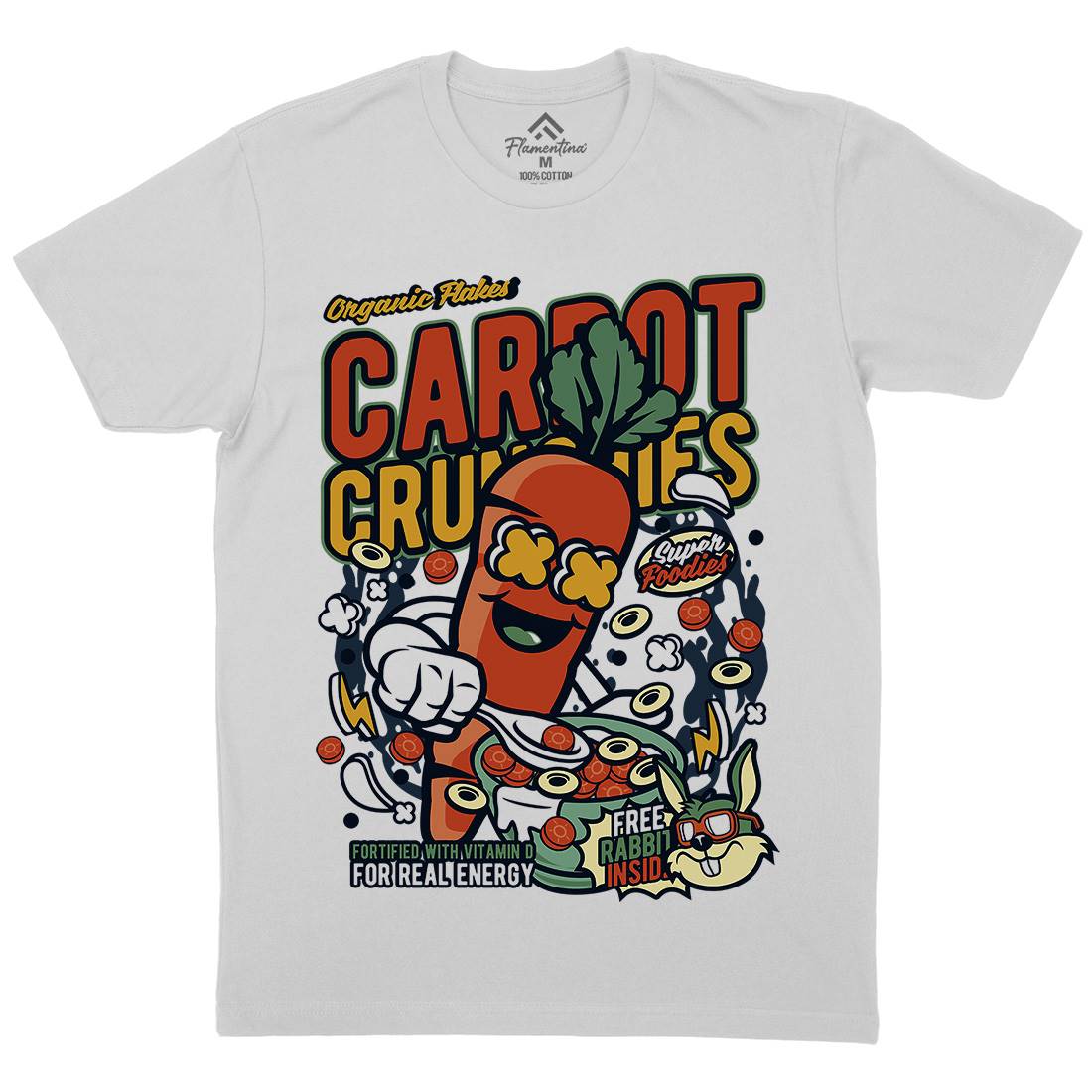 Carrot Crunchies Mens Crew Neck T-Shirt Food C509