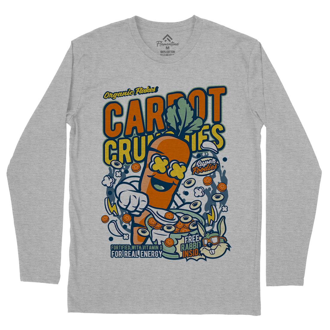 Carrot Crunchies Mens Long Sleeve T-Shirt Food C509