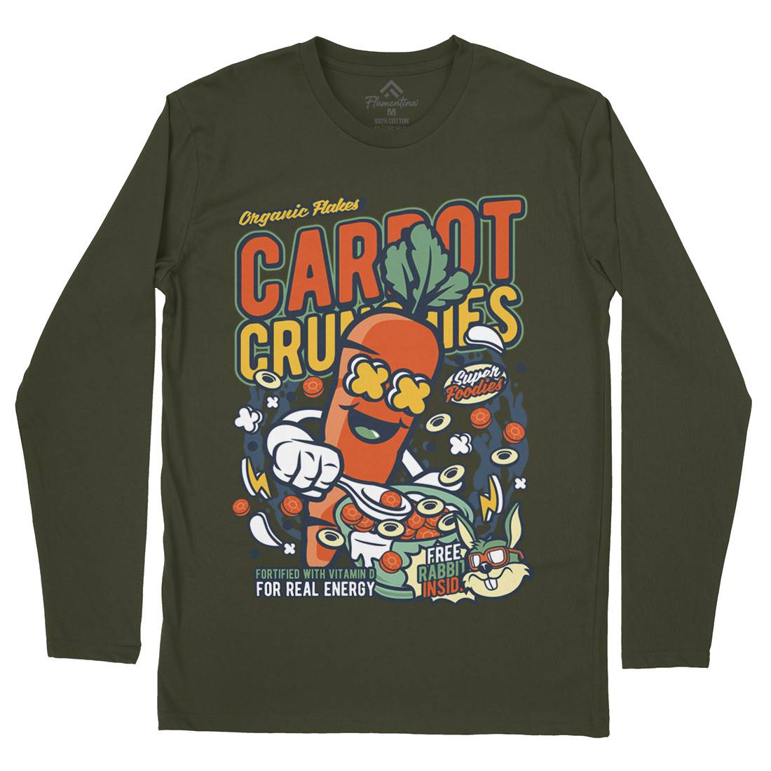 Carrot Crunchies Mens Long Sleeve T-Shirt Food C509