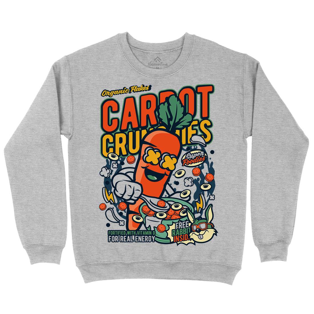 Carrot Crunchies Mens Crew Neck Sweatshirt Food C509