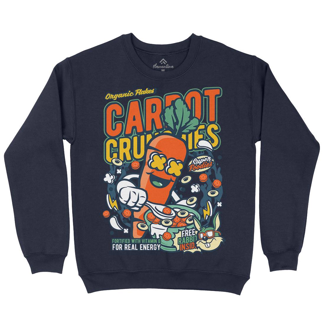 Carrot Crunchies Mens Crew Neck Sweatshirt Food C509