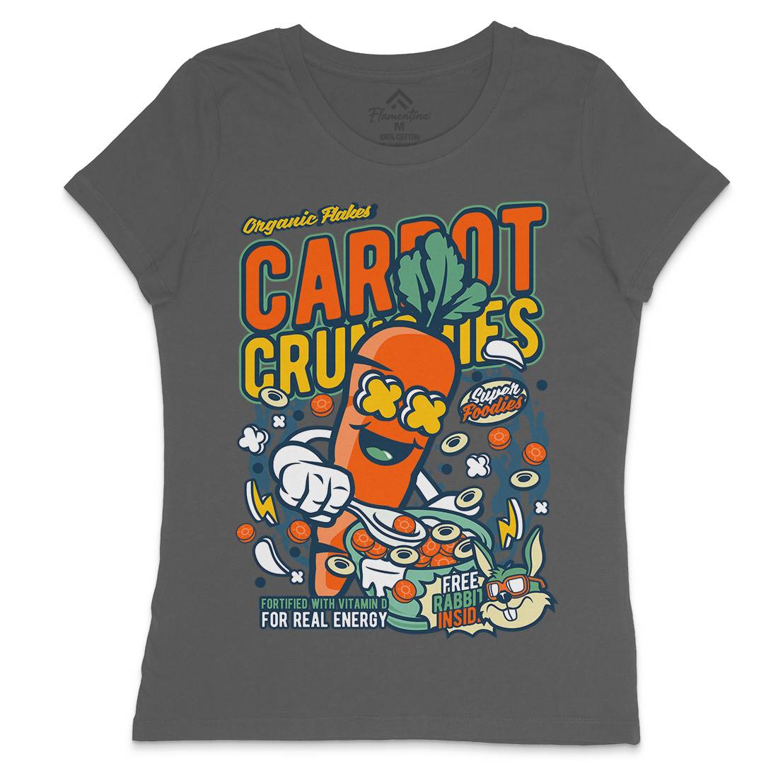 Carrot Crunchies Womens Crew Neck T-Shirt Food C509