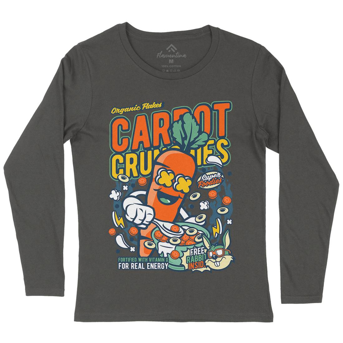 Carrot Crunchies Womens Long Sleeve T-Shirt Food C509